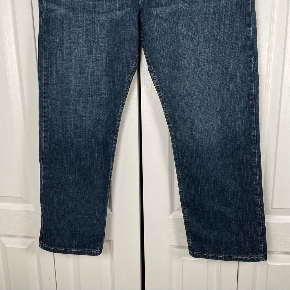 Wrangler Jeans Men’s 38x29 Blue Denim Advance Comfort Straight Stretch Casual - Picture 3 of 15